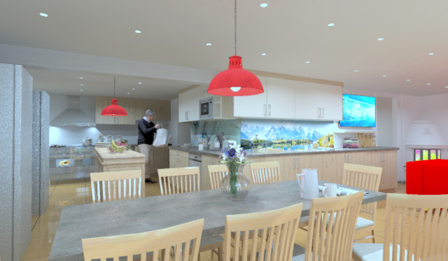 Chalet L'Orée du lac, 3D kitchen renovation plan, Chatel, Ski passes