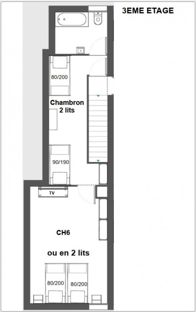 Chalet L'Orée du lac Chatel, 3rd floor plan