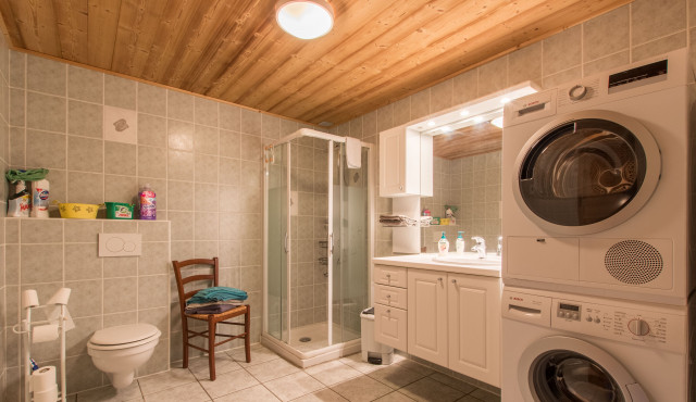 Chalet L'Orée du lac, Shower room on the ground floor, Chatel, Swimming in a lake