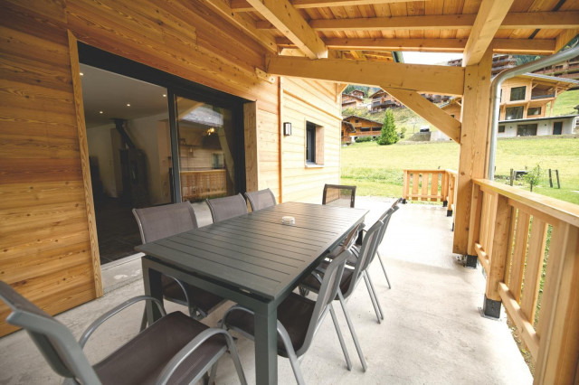 Chalet l'Ors Châtel, terrasse et mobilier de jardin