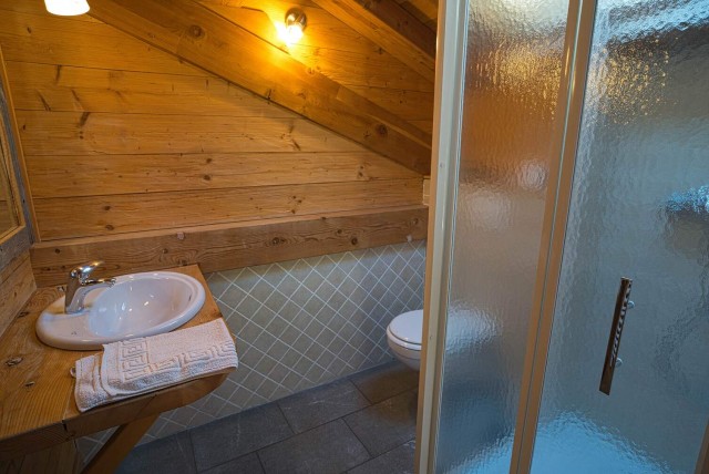 Chalet La Cascade bathroom Châtel ski resort
