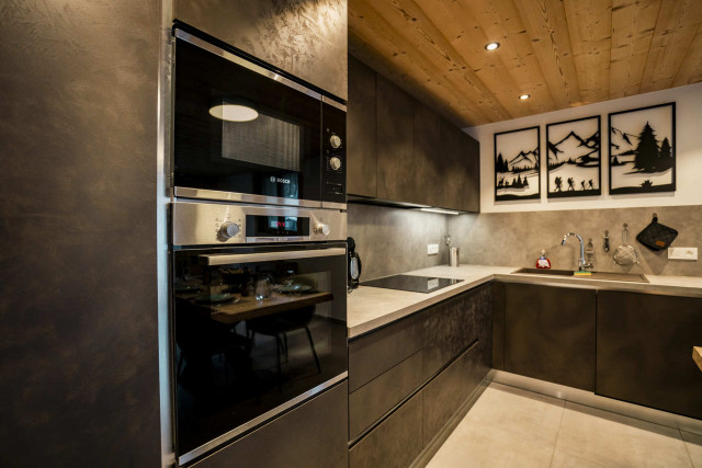 Chalet La Ferme de Delphine & François, cuisine, Les Portes du Soleil Châtel France 