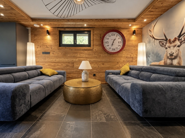 Chalet La Plane, living room, Châtel, Les Portes du Soleil—skiing, snow, vacations