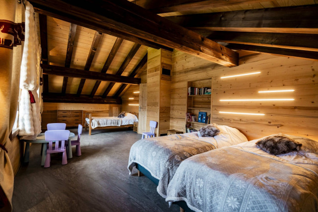 Chalet Laurentine, chambre enfant, Châtel neige ski 