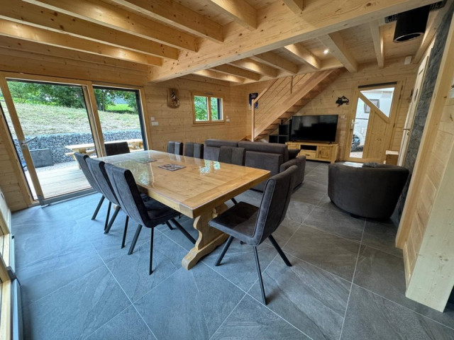Chalet le Bancky, Dining and living room, Châtel Portes du Soleil