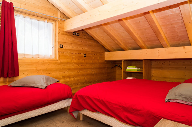 Chalet Le Bois Brulé, chambre 2 lits, Châtel vallée d'Abondance