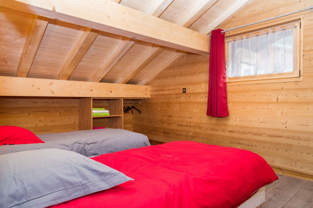 Chalet Le Bois Brulé, Châtel, chambre avec deux lits simples