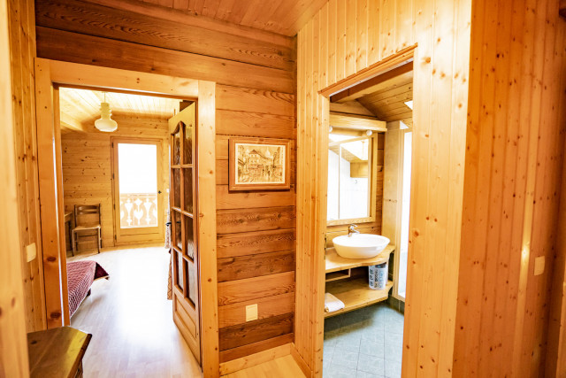 Chalet Le Muverant, Chambre et salle de bain, Châtel Location de ski 74