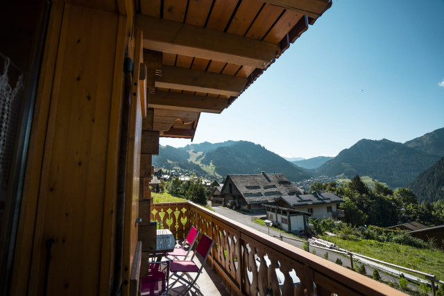 Chalet Le Muverant, Vue du balcon, Châtel Vacances à la montagne 