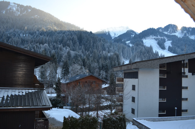 Chalet Le Ramoneur Savoyard, Vue du balcon, Châtel Raclette