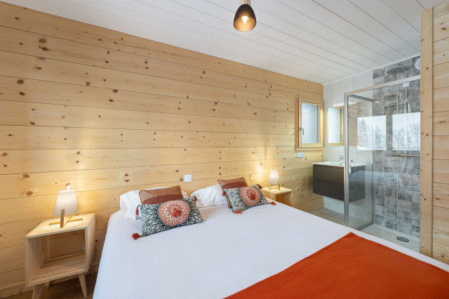 Chalet les 4 Sam 10 personnes Abondance Richebourg, chambre 2 lits simples, chalet montagnes