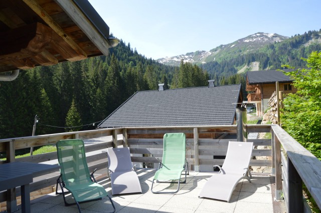 Chalet les Bucherons, Terrasse, Châtel