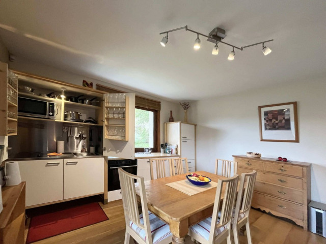 Chalet les Carlines, Bottom, Dining room and Kitchen, Chatel, Haute Savoie