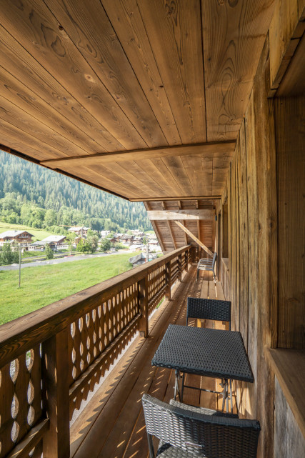 Chalet les Cerfs, Appartement 10 personnes, Balcon, Châtel 74