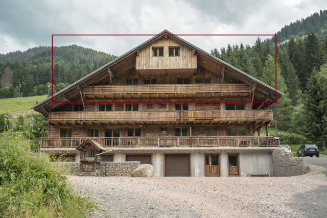 Chalet les Cerfs, Appartement 10 personnes, Chalet de l'extérieur, Châtel Linga