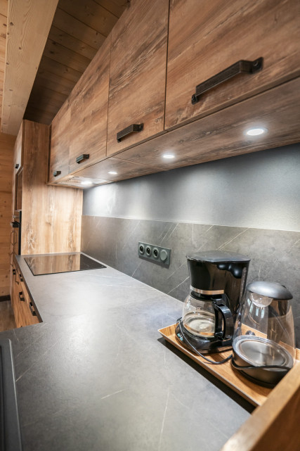 Chalet les Cerfs, Apartment 10 people, Kitchen, Châtel Portes du Soleil