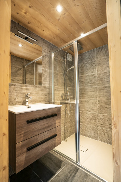 Chalet les Cerfs, Appartement 7 personnes, Salle de douche en suite, Châtel 74