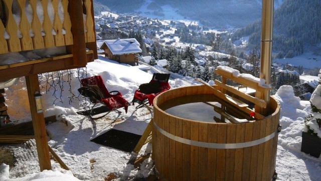 Chalet Les Loups Châtel bain finlandais