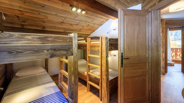 Chalet les Montagnards, Chambre lits superposés, Châtel Neige 74