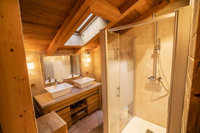 Chalet Lou Bochu Châtel Shower room