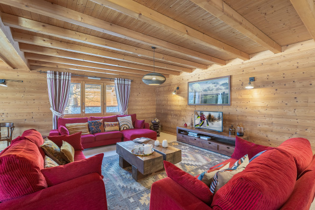 Chalet montbéliarde, Salon, Châtel Vacances ski