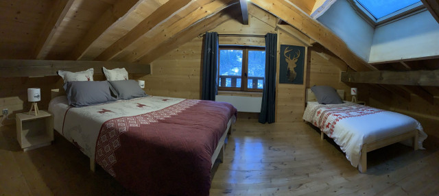 Chalet Rose des Neiges, Chambre lit double et lit simple, Châtel Portes du Soleil