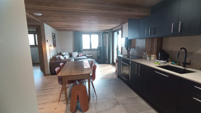 Chalet, living room, Châtel: skiing, snow, sun, family vacation