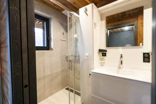 Chalet Vora Alpin, Shower room, Châtel Ski area