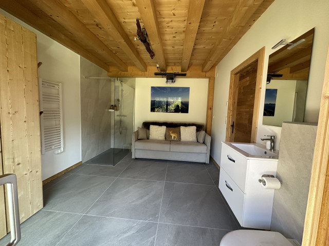 Semi Chalet Libi, La Chapelle d'Abondance, Bedroom sofa bed + screening room ground floor, Ski passes 74