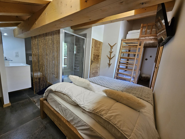 Semi Chalet Vadel, La Chapelle d'Abondance, Bedroom 1 double bed + 1 double bunk bed to a single bed, Ski equipment rental 74