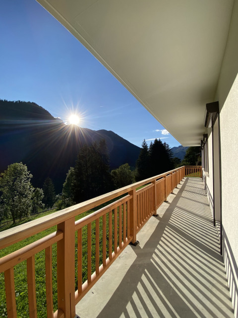 La Ferme de Delphine et François, vue depuis la balcon, Châtel Haute-Savoie