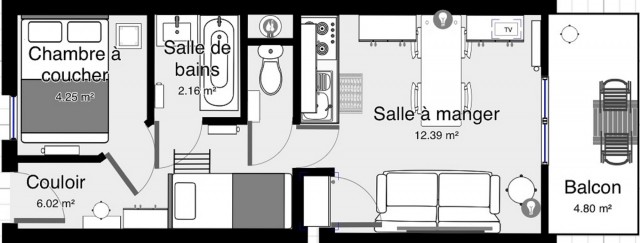 Appartement Les Biches 27B Plan Châtel