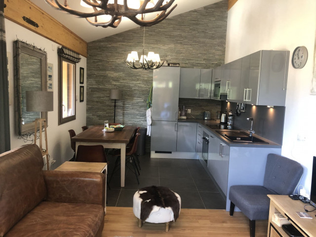 Résidence 4 éléments, appartement 31 A, cuisine salle à manger, Châtel Haute-Savoie
