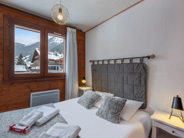 Résidence Alpina, Appartement 6, séjour, Chambre 1 lit double, Châtel