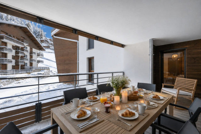 Art Mony Residence, Apartment 107, Châtel, Balcony, Snowman