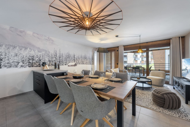 Art Mony Residence, Apartment 107, Châtel, Living Room, Portes du Soleil