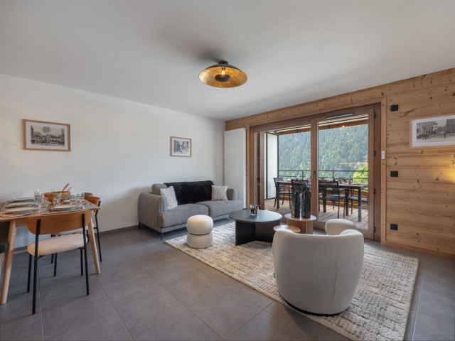 Apartment block Art Mony, Apartment 107, Chatel, Living room, Ski holiday