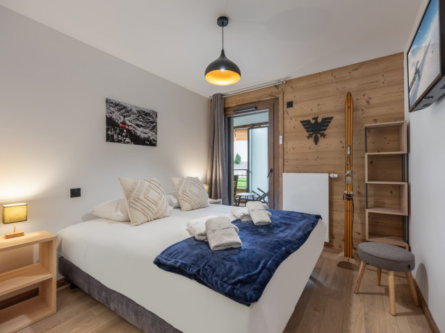 Apartment block Art Mony, Apartment 203, Chatel, Bedroom with single beds, Accommodation rental