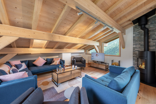 Résidence chalet de Vonnes - Appartement 10 - salon - Châtel hiver