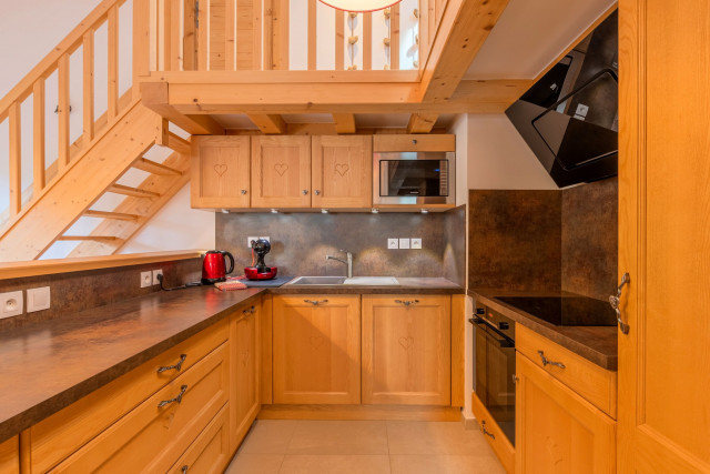 Chalets des Freinets Residence, Building C, Apartment 301, Kitchen, Châtel Tourism