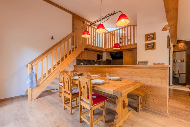 Chalets des Freinets Residence, Building C, Apartment 301, dining room, Châtel, Les Portes du Soleil