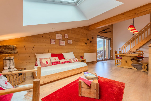 Chalets des Freinets Residence, Building C, Apartment 301, living room, Châtel: family ski vacation