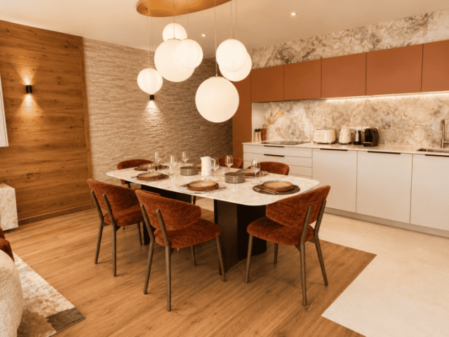 Residence Etoile du Linga, Apartement 22A, Dining room and kitchen, Mountain
