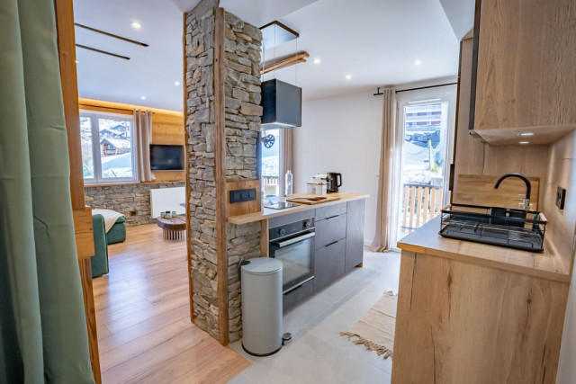 Residence Grand Tetras, Apartment 203, Chatel, Kitchen, Getaway with friends