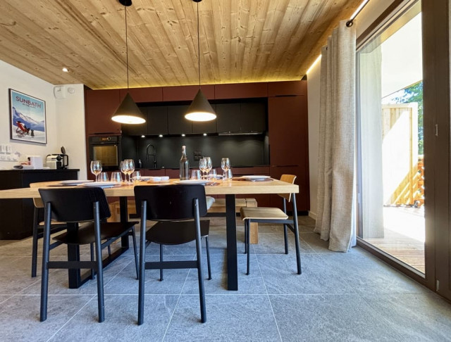 Résidence l'Alchimie, Appartement 12C, Châtel, Séjour Cuisine, Escapade familiale