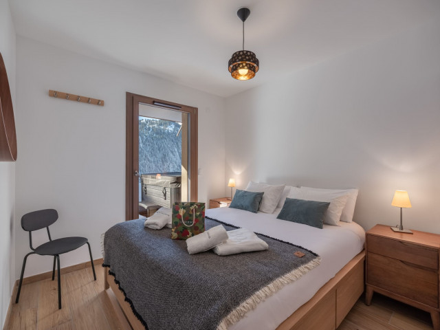 Résidence l'Alchimie, Appartement 1C, Châtel, Chambre double, Location hébergement
