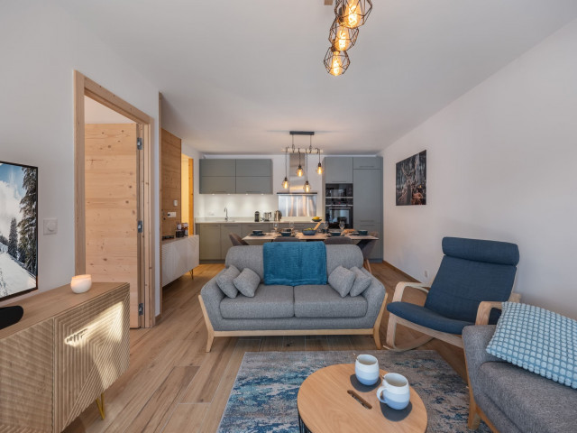 Résidence l'Alchimie, Appartement 1C, Châtel, Séjour, Portes du Soleil