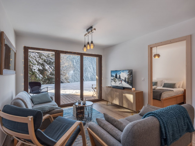 Résidence l'Alchimie, Appartement 1C, Châtel, Séjour, Vacances au ski