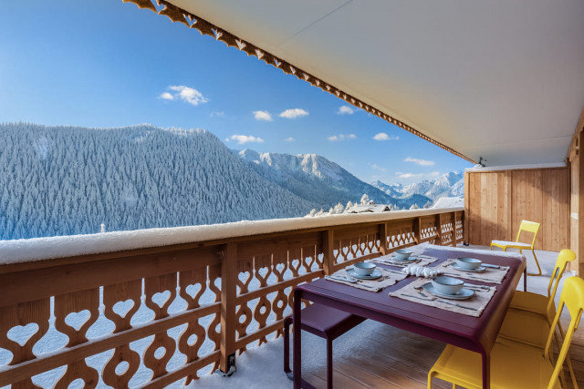 Residence l'Alchimie, Apartment 22B, Chatel, Balcony, Pine trees