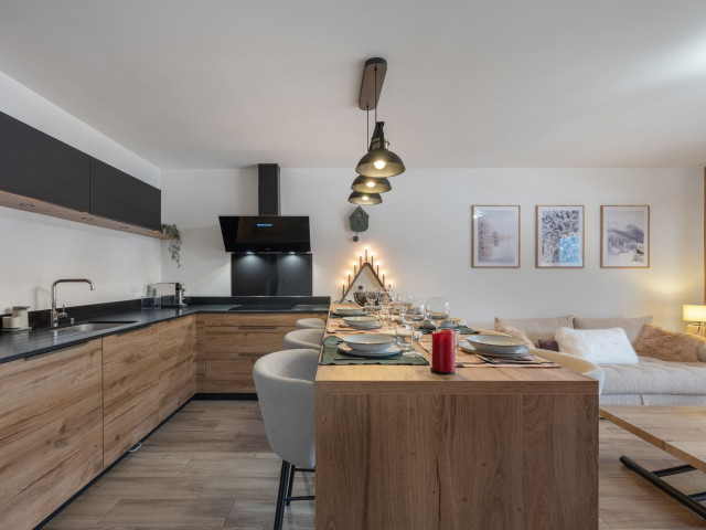 Residence l'Alchimie, Apartment 22B, Chatel, Living room, Mont de grange